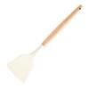 Silicone Spatula & Ladle Set with White Wood Handles - Non-stick Kitchenware for Stir-fry & Baby Food