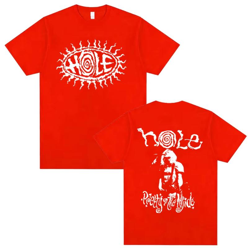 Alternative Grunge Rock Band Hole Courtney Love Pretty On The Lnside Double Sided Print T Shirt Unisex Streetwear Oversized Tshirt