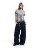 AAKAM Dirty Mist Roll-Up Half Top (Dark Gray)