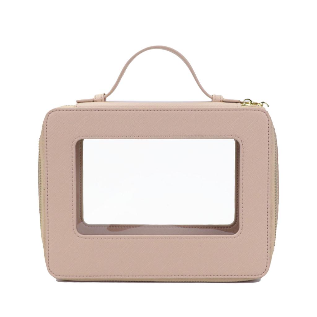 New Fashion Large Capacity Waterproof Leather Cosmetic Travel Bag for Women