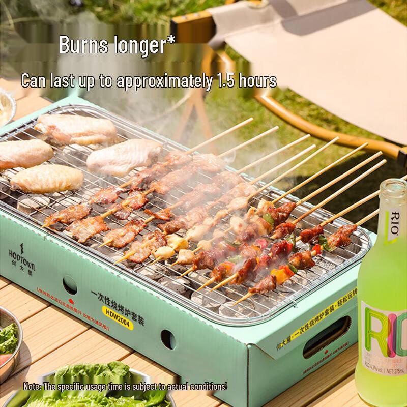 Hedawoo Disposable Outdoor/Indoor Charcoal Grill Set