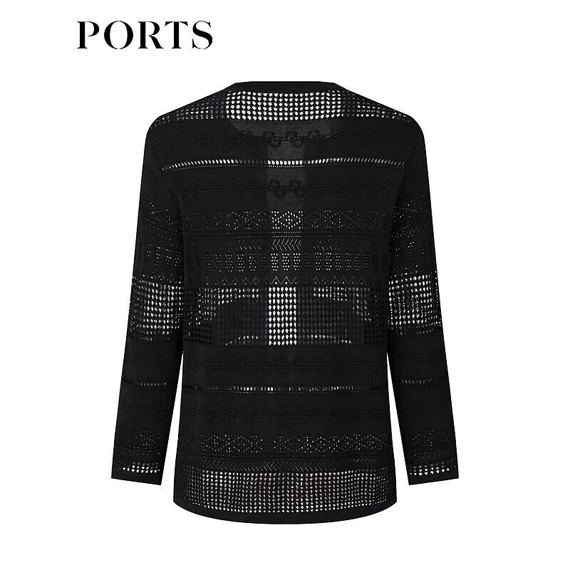 PORTS Women's Elegant Hollow-out Knit Cardigan
