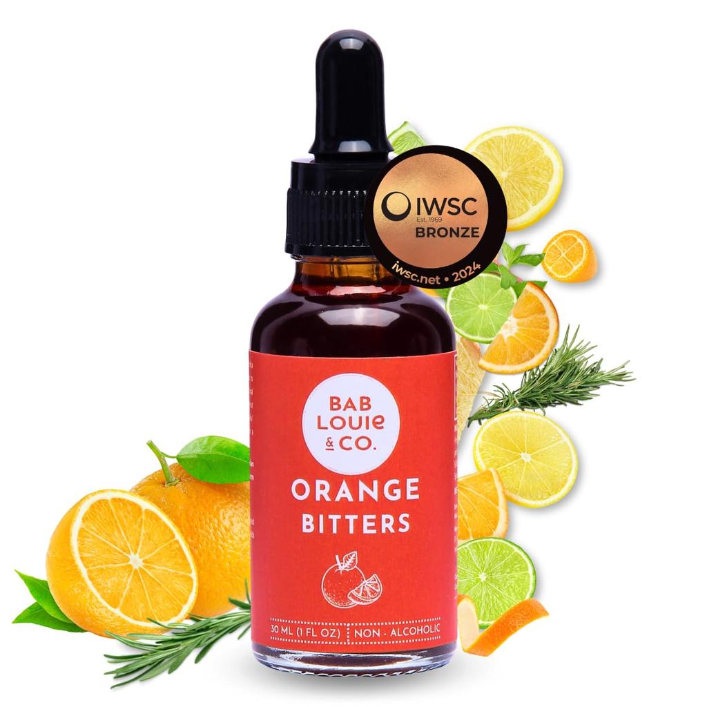 Bab Louie & Co. Orangen-Bitters für Cocktails, Indiens erster alkoholfreier preisgekrönter Bitter, 100 % natürlich hergestellt mit echten Früchten, Kräutern & Gewürzen