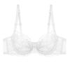 Womens French Lace Bra With Soft Underwire Thin Molded Cup Full Coverage Large Busts Breathable Supportive