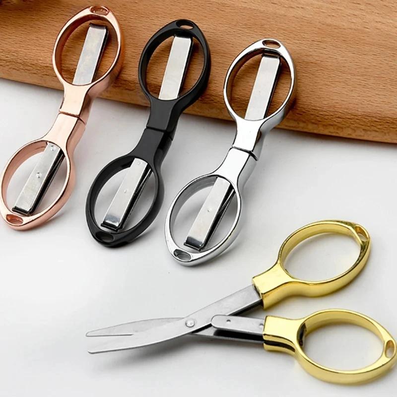 Embroidery Needlework Scissors Sewing Folding Scissors Fishing Line Scissors Sewing Tools Plastic Handle Needlework