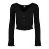 Cardigan Cropped Canelado Feminino/Senhora Urban Classics