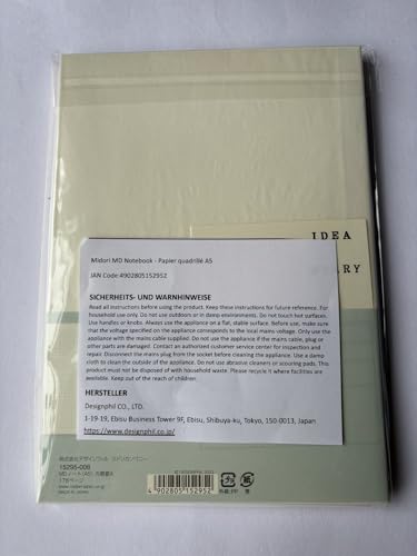 Midori Notebook MD Notebook A5 Grid 15003006