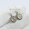 Natural Rose Quartz Earring, Oval Gemstone Earring, 925 Sterling Silver Earring, Gift for Girls, Capricorn Birthstone, Handmade Earring