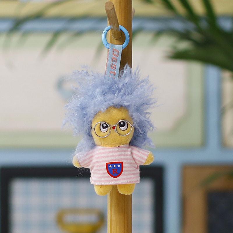 Plush Doll Keychain With Cute Cartoon Design For Backpack Decor And Accessories