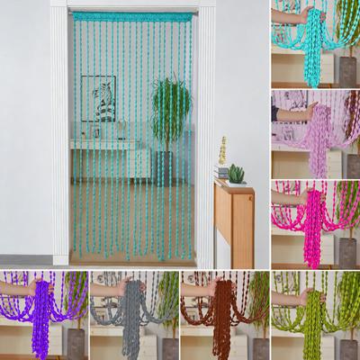 String Door Curtain Soft Balls Tassel Door Curtain Wall Panel Fringe Window Blind Decorative Room Divider for Home Bedroom Backdrop Doorway