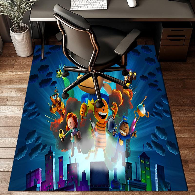 Dog Man And Friends Adventure Rug Office Floor Mat - Machine Washable for Bedroom, bedroom, livingroom, Room Decor Fan Gifts Christmas