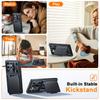 RFID Blocking Wallet Phone Case Slide Camera Cover Military Shockproof PC TPU Protective Cover for Samsung Galaxy S25 Ultra-Black