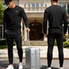 New Autumn and Winter Men's Sports and Leisure Suits Round Neck Jacquard Sweater Suit