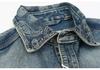 Heavyweight Retro Japanese Long Sleeve Denim Shirt with Double Pockets