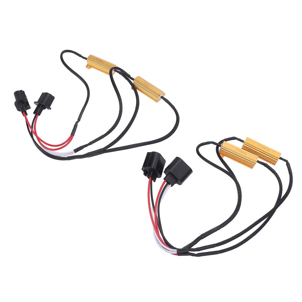 2 Pcs 50W LED Load Resistor 6ohm Anti Flickering Plug and Play LED Bulb Decoder for Turn Signal Daytime Running Light