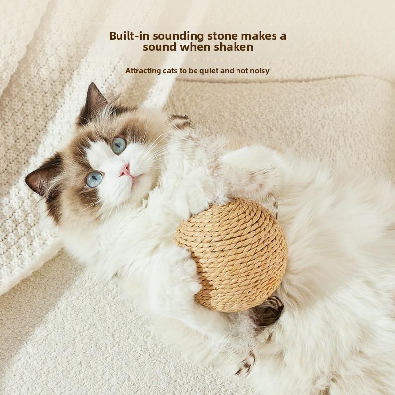 Pet Cat Sisal Balls for Self-entertainment and Boredom, Durable and Biting Cat Toys, Interactive Little Cat Balls, Cat Toys