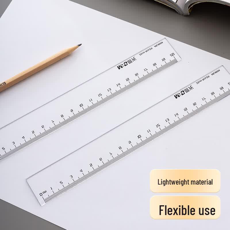 M&G 20cm Transparent Straight Ruler