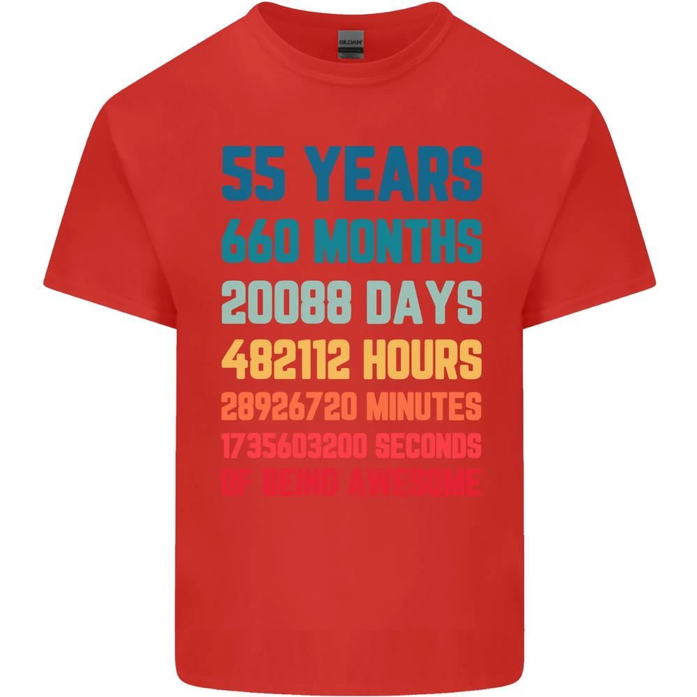 55th Birthday 55 Year Old Unisexs Cotton TShirt Tee Top S