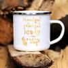 Grateful Thankful Blessed Print Creative Enamel Mugs Coffee Cup Thanksgiving Party Wine Juice Mug Dessert Milk Handle Cup Gifts