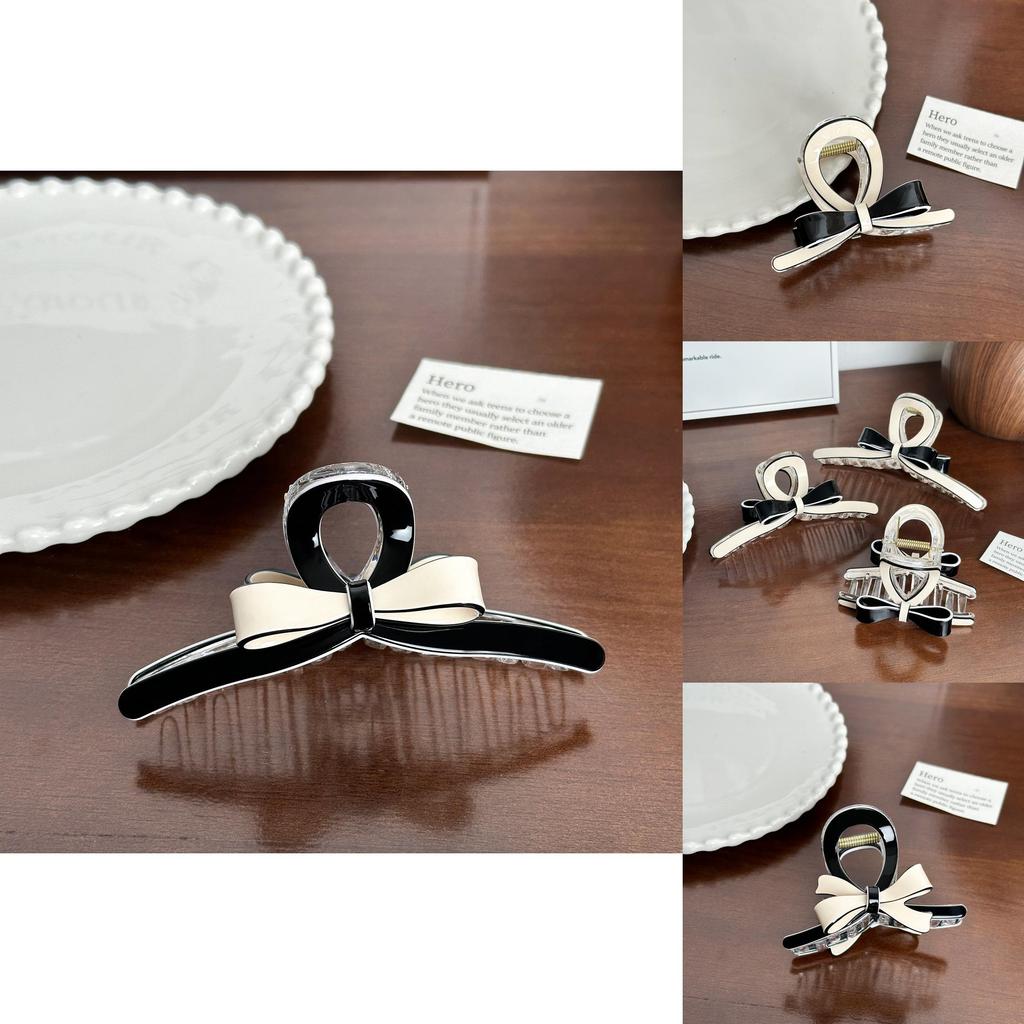 Stylish Large Acetate Hair Clip Featuring Exquisite Bow For Fashion-forward Womens Hairstyles