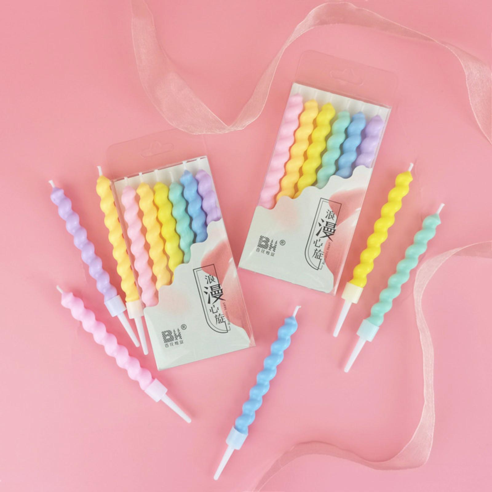 

Colorful Spiral Candle Decoration One Size