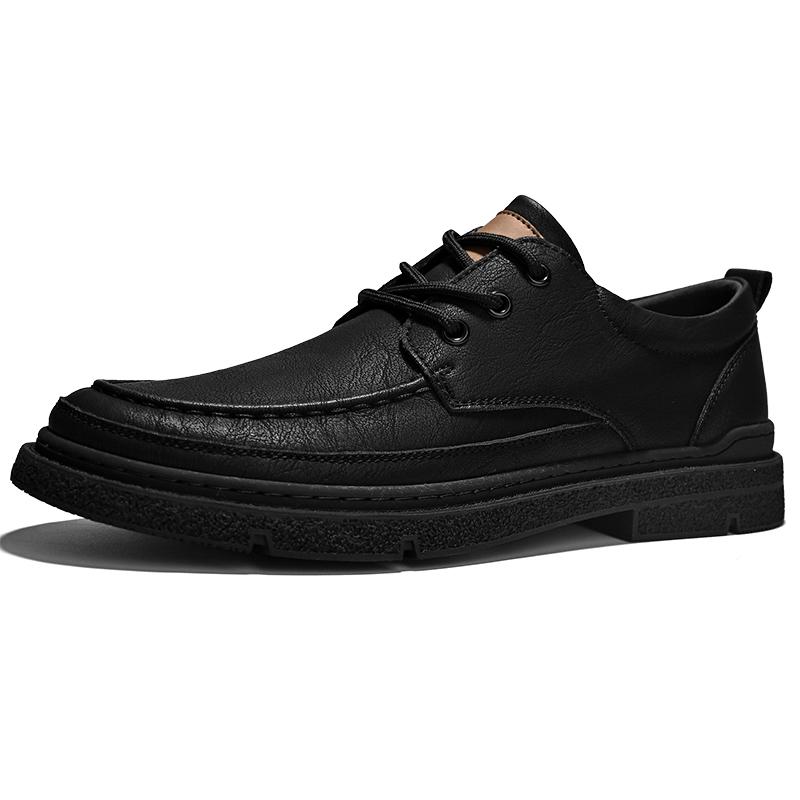 Zapatos de cuero casuales de moda para hombre Estilo de moda retro Ocio Aire libre Fiesta Diario Cómodos Zapatos de oficina para adultos Clásico Negro Marrón
