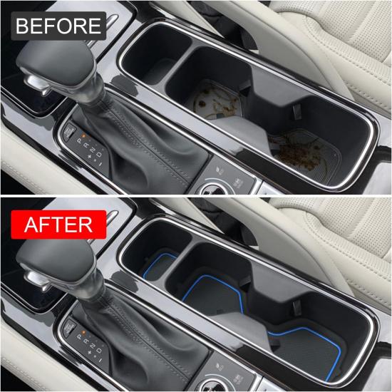 Cup Holder Coaster For Kia Telluride Accessories     2024 2025 Silicone Cup Holder Ert Mat Non-Slip Center Console Pad Car Interior Accessories