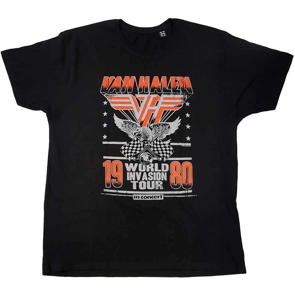 New Van Halen Unisex Licensed T-Shirt: Invasion Tour '80 T-Shirt (S-XXL)