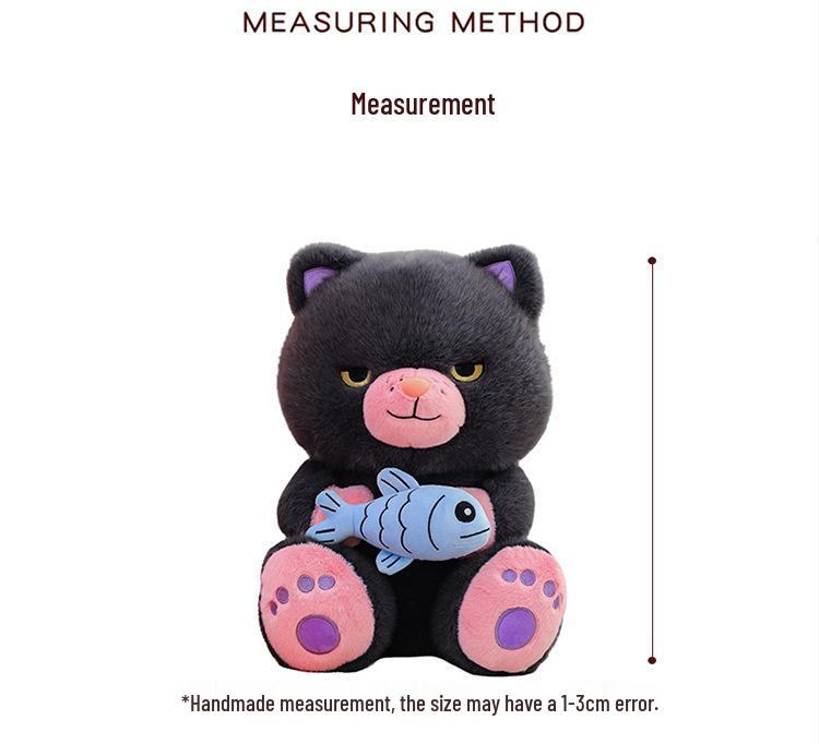 Internet Celebrity Black Cat Plush Doll - Funny Devil Kitty Children's Toy