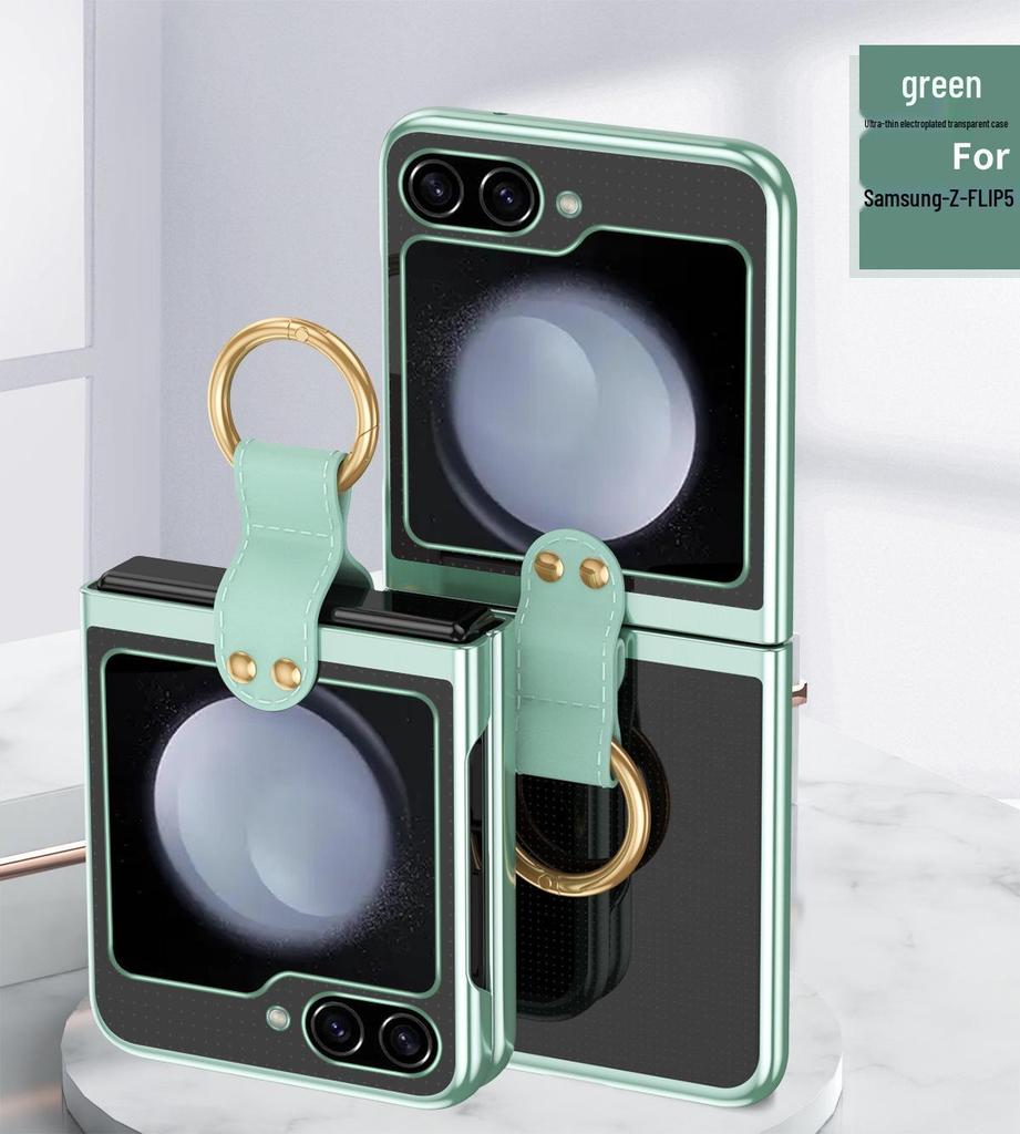 Samsung Z Flip7 FE Galvanisierte Ringständerhülle für Flip6/5/4/3 - Schutzhülle mit harter Schale