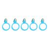 5pcs Fishing Rod Hook Secure Holder Rubber Circle Stainless Steel Fishing Pole Hook KeeperS