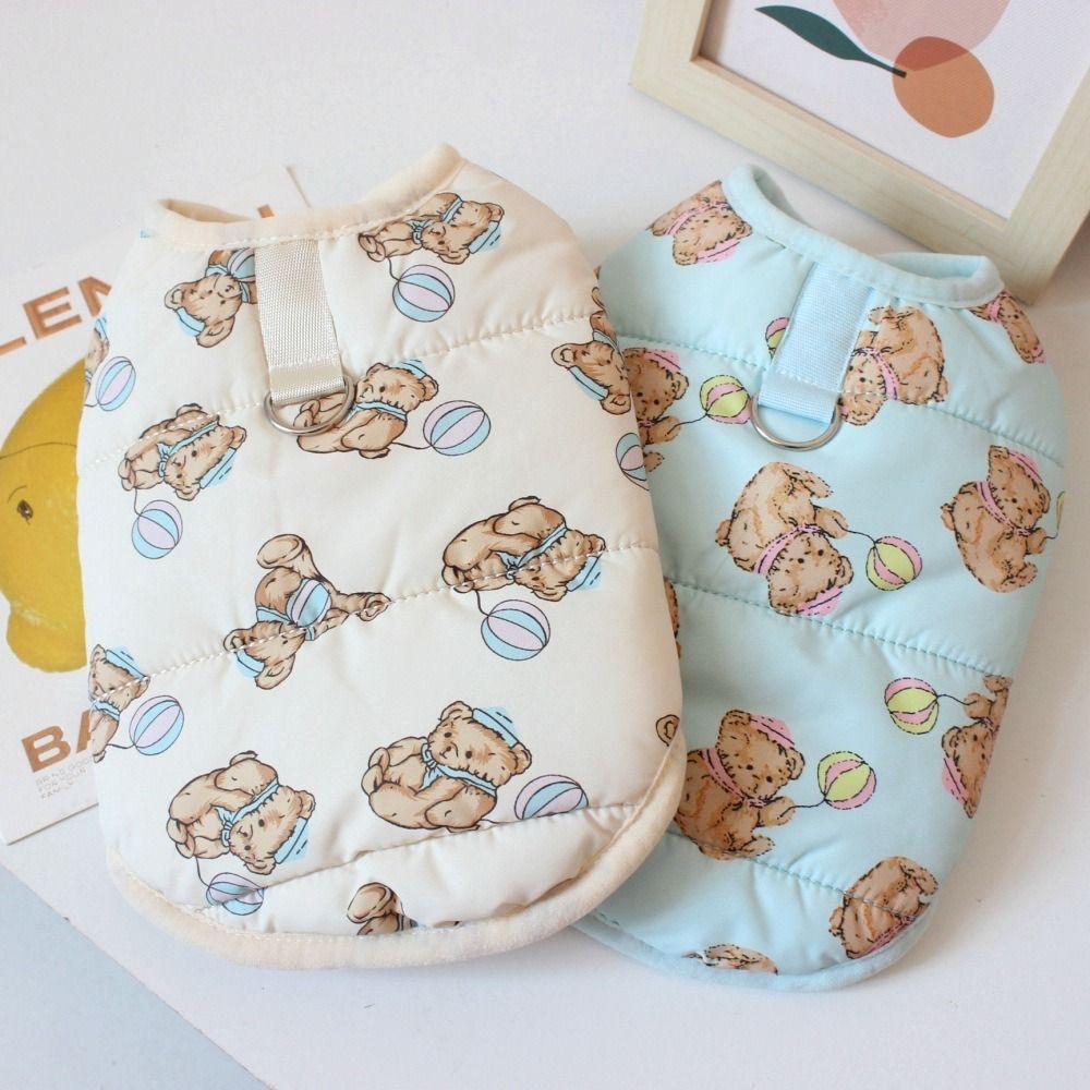 Cute Bear Pet Dog Clothes Cat Clothes Teddy Bear Coat Fashion Puppy Clothes Vest  Pet Supplies