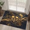 Leeds United Football Design Crystal Velvet Carpet Cozy Non?Slip Printed Rug For Bedroom Living Room Entrance