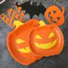 10 Pieces/set Halloween Pumpkin Paper Plate Tray Home Decor Dinner Plate Home Party Dining Room Decoration 2 Sizes