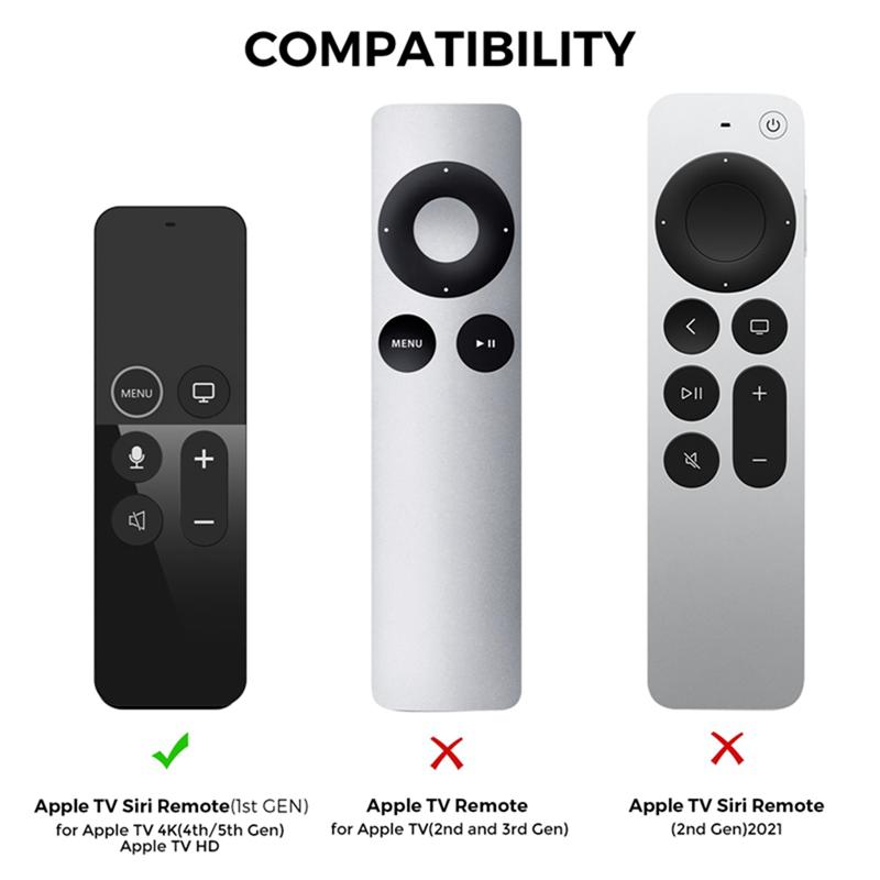 For 2017 TV HD/4K Siri Remote TV Siri Remote 1St Gen Case With For Airtag Holder Anti Slip Silicone Cover