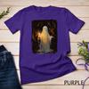 Cute Ghost Holding Candle Funny Halloween Gothic Vintage T-Shirt Unisex T-shirt 8