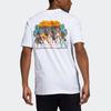 Adidas T Shirts Men's White Crew Neck Moderate Straight Fit GU6287