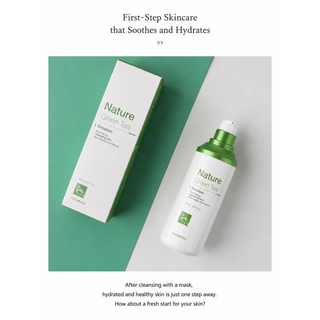 FoodaHolic Pure Green Tea Nature-Infused Clarifying Emulsion 150ml