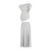 FivePlus Elegant Drape Collar Two-Piece Set