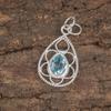 Sky Blue Topaz Gemstone Pendant, Handmade Gorgeous Jewelry, 925 Solid Sterling Silver Jewelry, Everyday Pendant For Wedding Gift