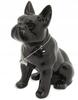 Chien Bouledogue Noir Céramique H32 Figurine