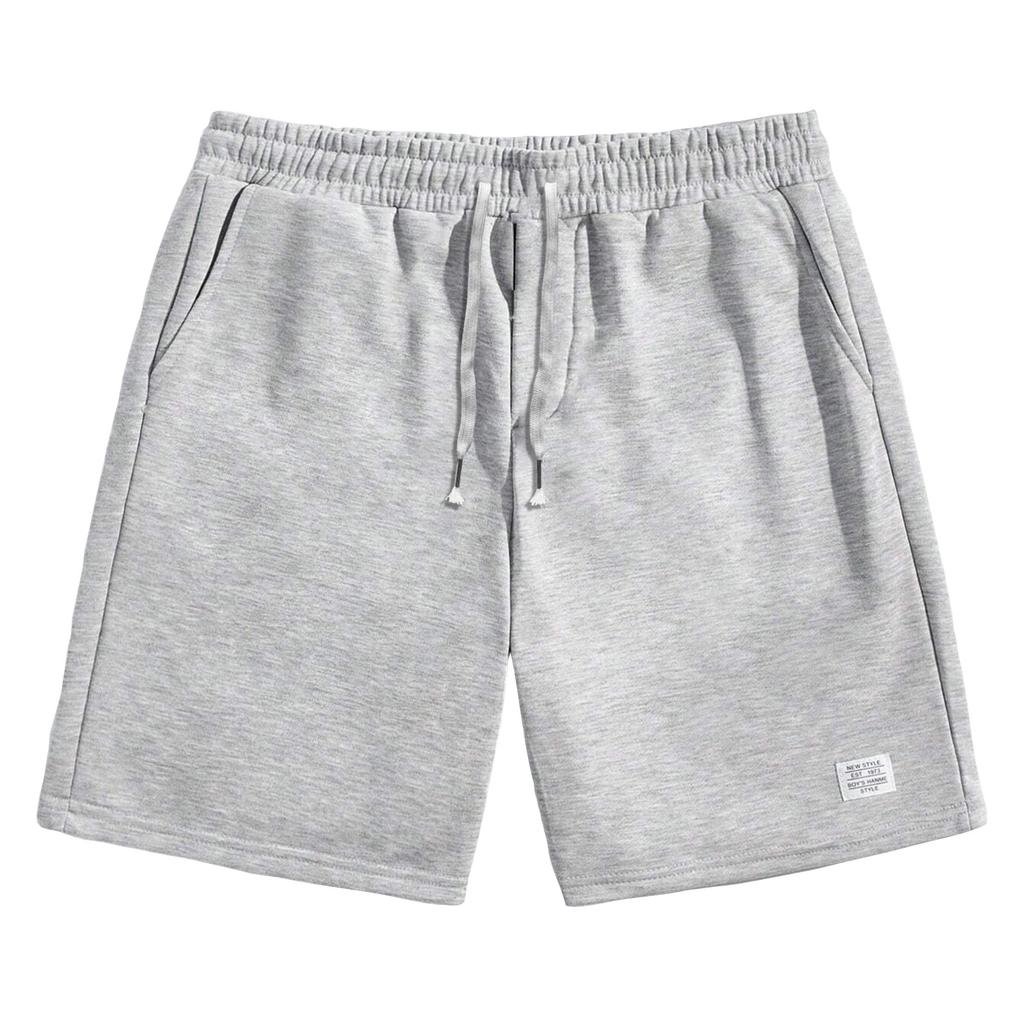Herren Freizeithose mit elastischem Bund, lockere Passform, Kordelzug, Sportshorts mit Taschen für Outdoor- und Indoor-Aktivitäten