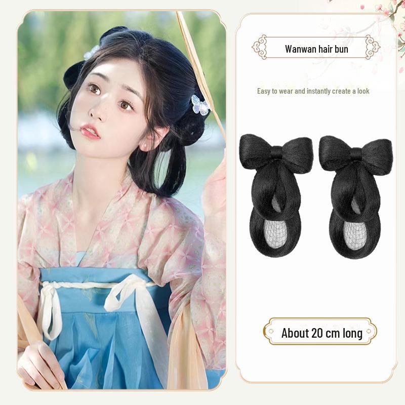 

Детский головной убор в виде парика-пучка ханьфу - аксессуары для волос в старинном стиле для девочек