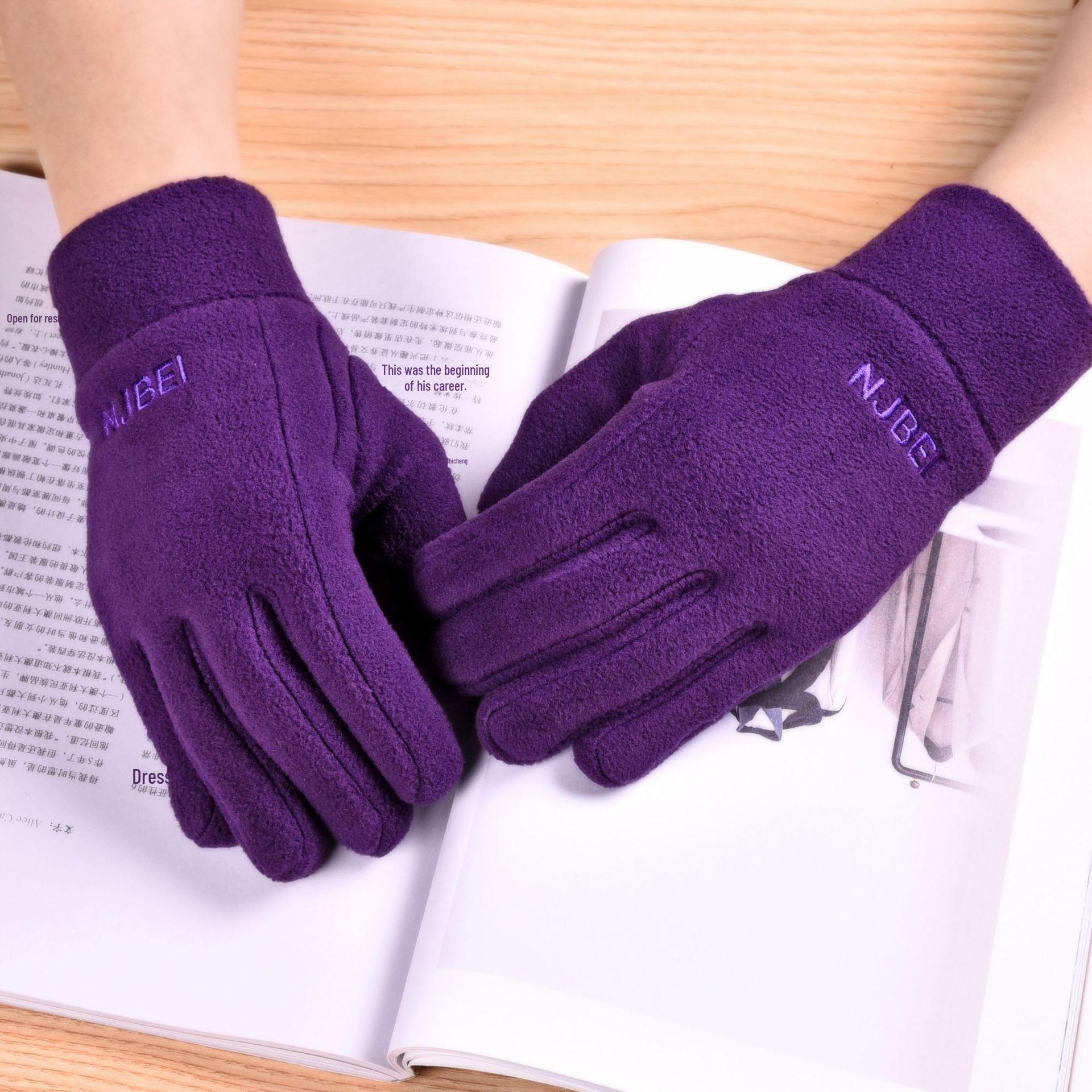 

Зимові велосипедні рукавички Bohang - теплий фліс, товстий оксамит для захисту від холоду Women s; One Size фіолетовий/Чистий