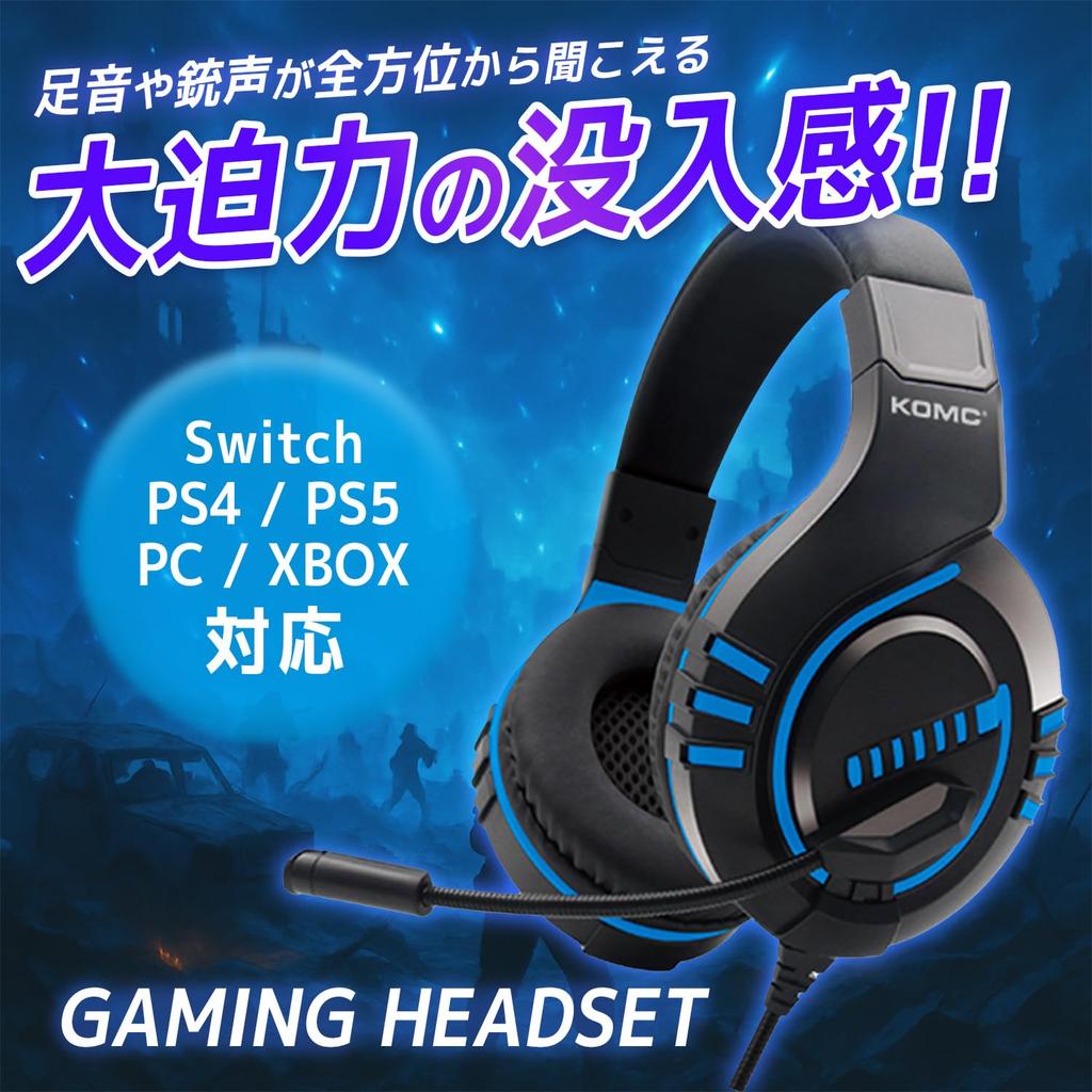 Lightweight Wired Gaming Headset Compatible with and with Perfect Gift for Birthdays and Blue M205, PS5, PS4, Switch, Mic, Christmas,