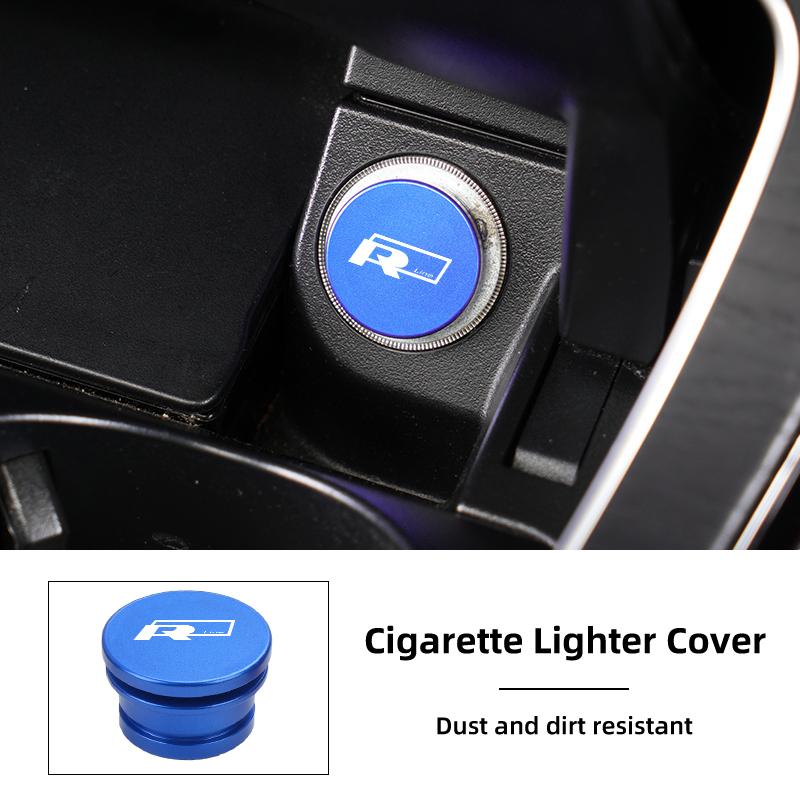 DOG1 Metal Car Cigarette Lighter Cover Decorative Cover DustProof Dust Cover Auto Accessories For VW R Golf Passat Mk5 Scirocco Polo