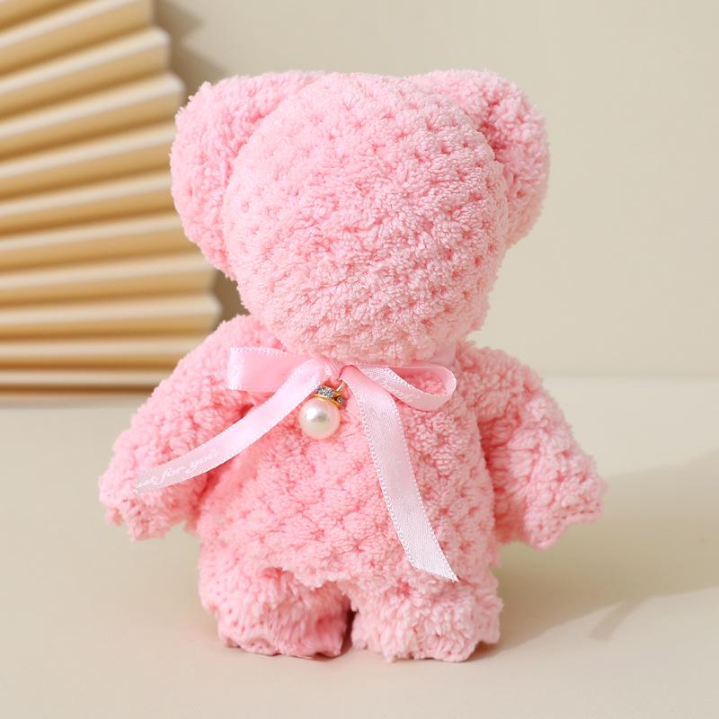 Creative Coral Fleece Bear Towel - Perfect for Weddings, Birthdays, and Festivals