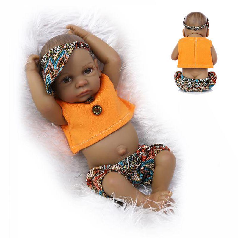 Npk Silicone Doll Size 11 Inch Newborn Baby Rebound Realistic Girl Toy Swimming
