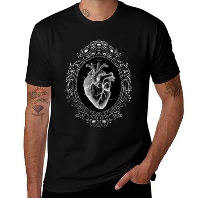 Anatomical Heart In Frame TShirt Comfortable Basic Crew Neck Tee