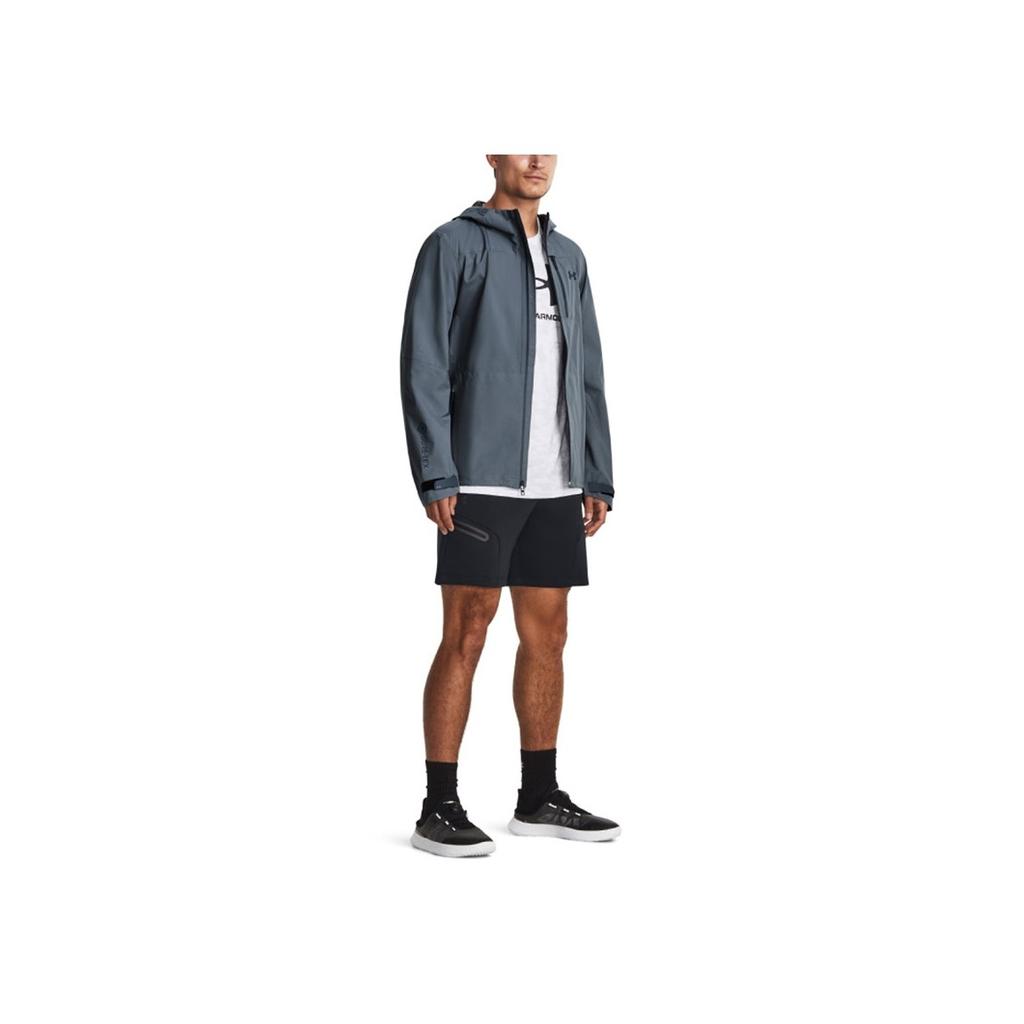 Under Armour Solid Color Training Hoodie Jacket Men Outerwear Grey 1369994-002